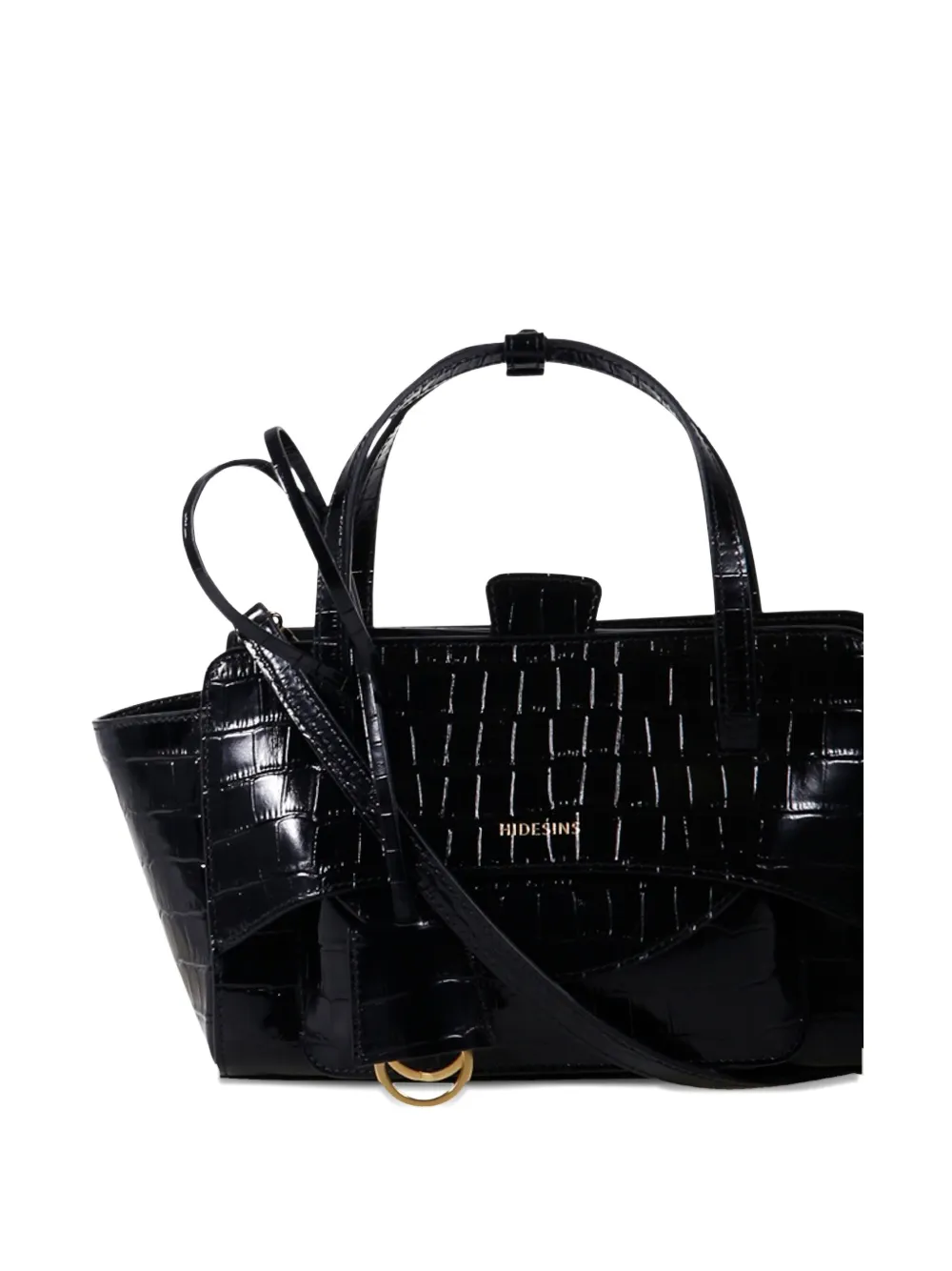 Hidesins Flap Tote Bag In Black