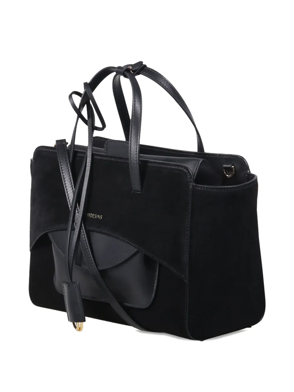 Hidesins Flap-pocket Satchel Bag In Black