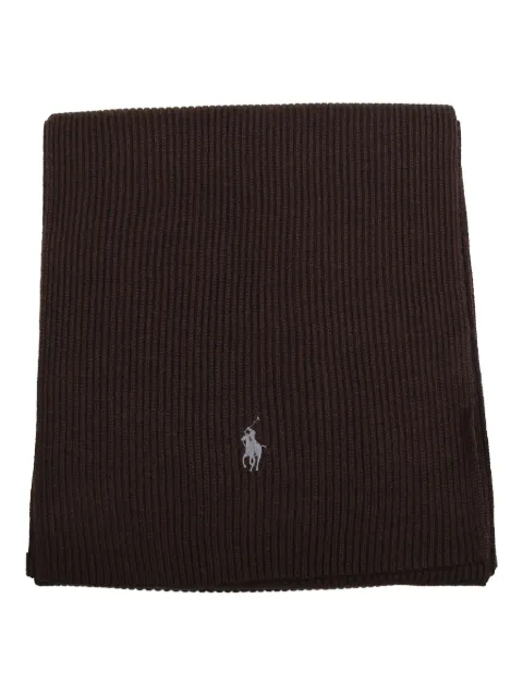 Ralph Lauren Collection bufanda tejida de canalé con logo