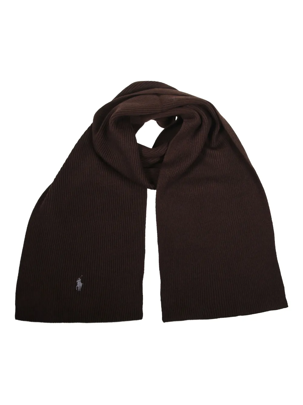 Ralph Lauren Collection Geribbelde sjaal met logo - Bruin