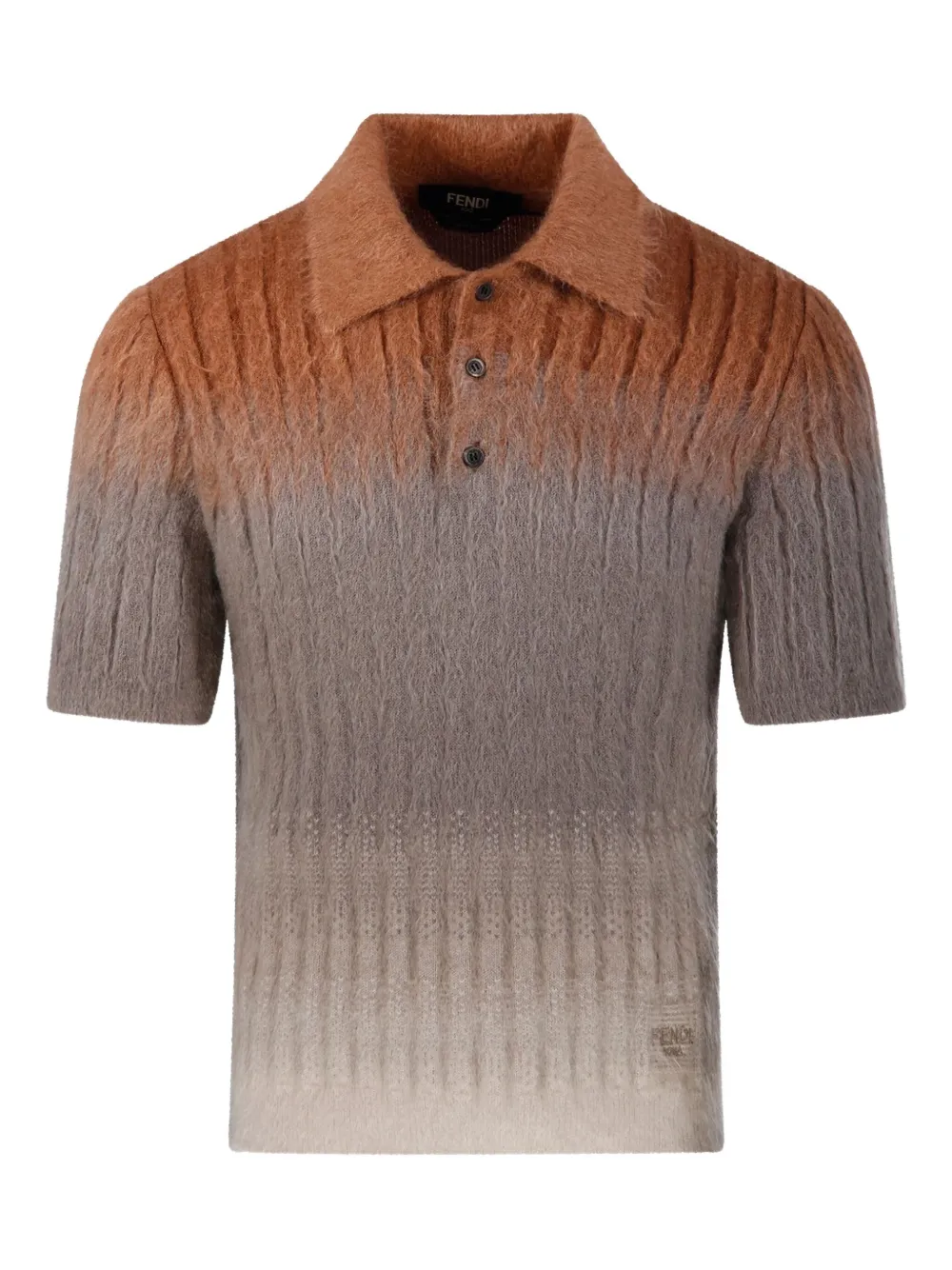 FENDI playera tipo polo con botones | gris | Image 1