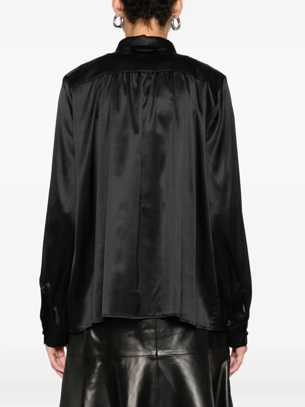 Solotre Button-down Shirt In Black