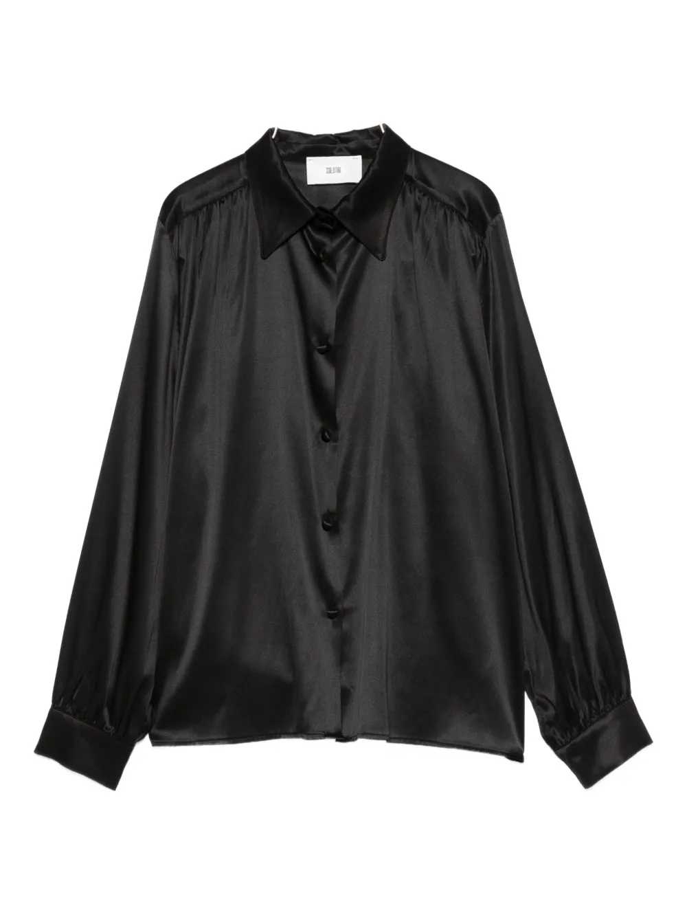 Solotre Button-down Shirt In Black