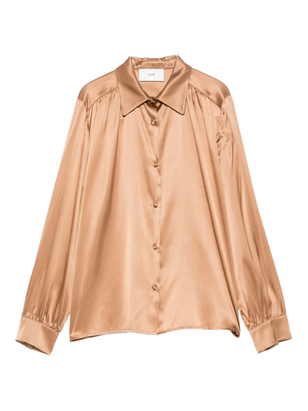 Solotre Long-sleeved Shirt In Brown