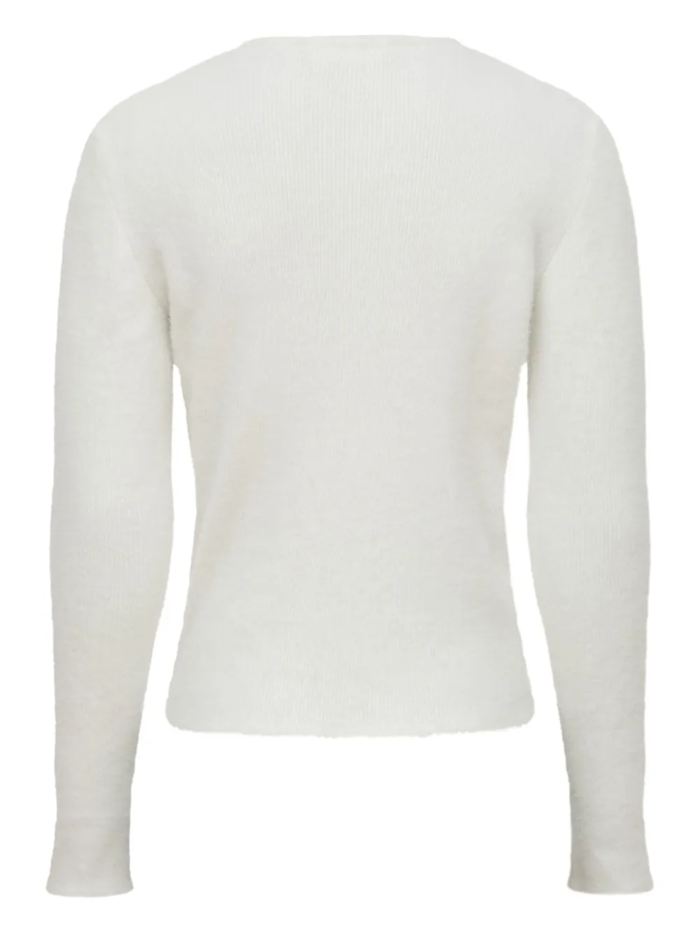 Lgn Louis Gabriel Nouchi Fluffy Knit Cardigan In White