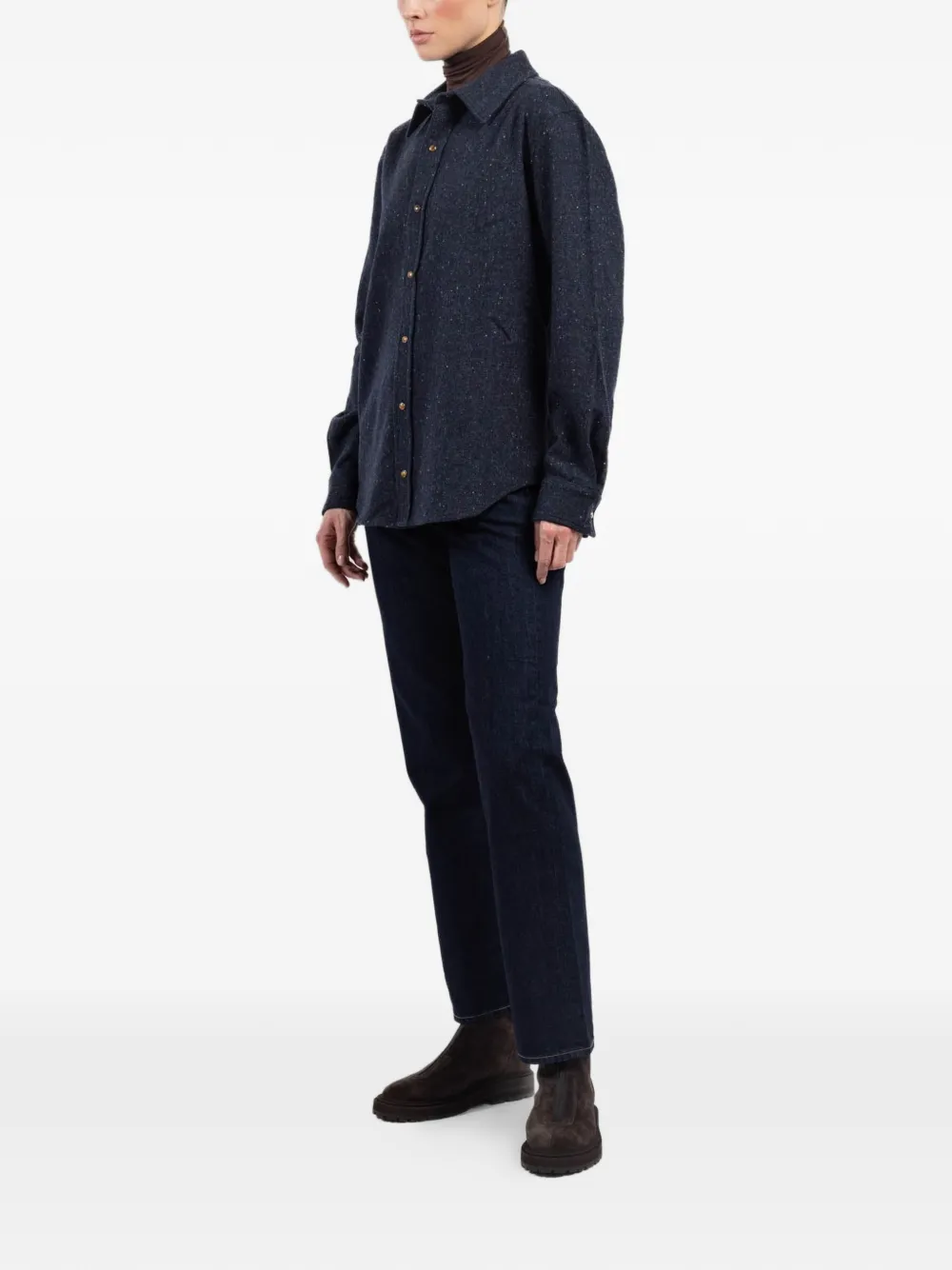  God's True Cashmere Button-up Shirt - Blue 