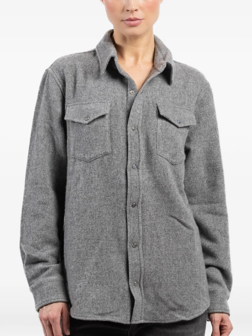 Cashmere Chest-Pockets Shirt