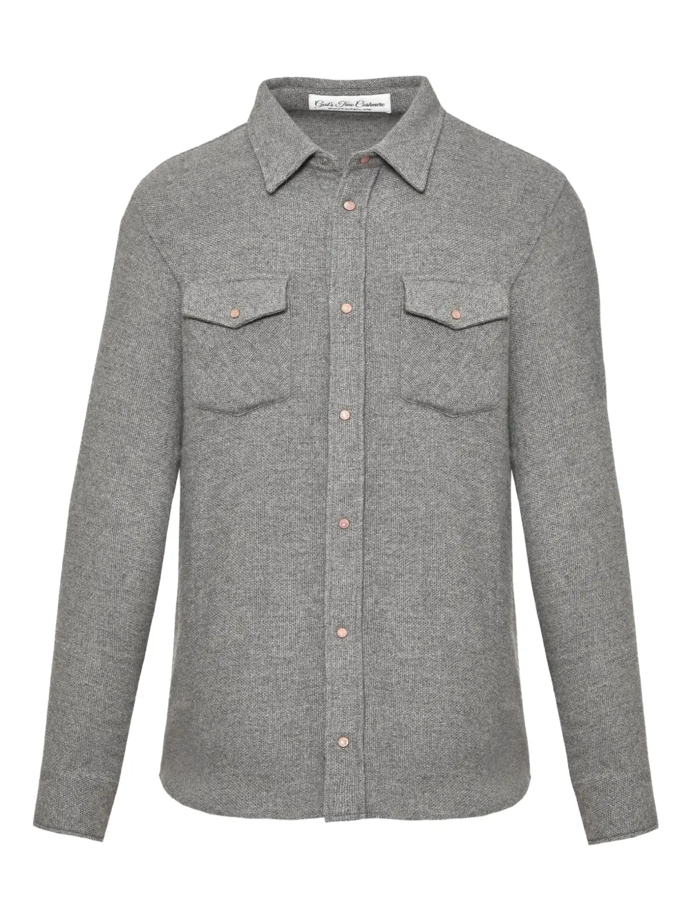 GOD'S TRUE CASHMERE cashmere chest-pockets shirt - Grau