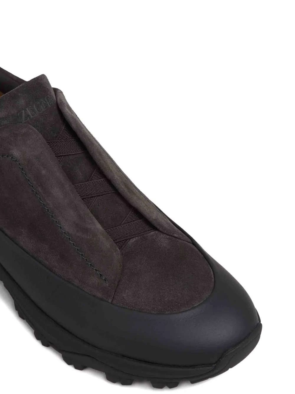 Zegna Sneakers met leren vlakken Bruin