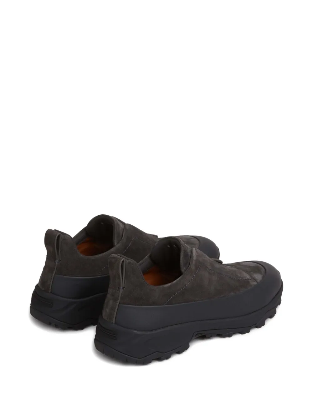 Zegna Sneakers met leren vlakken Bruin