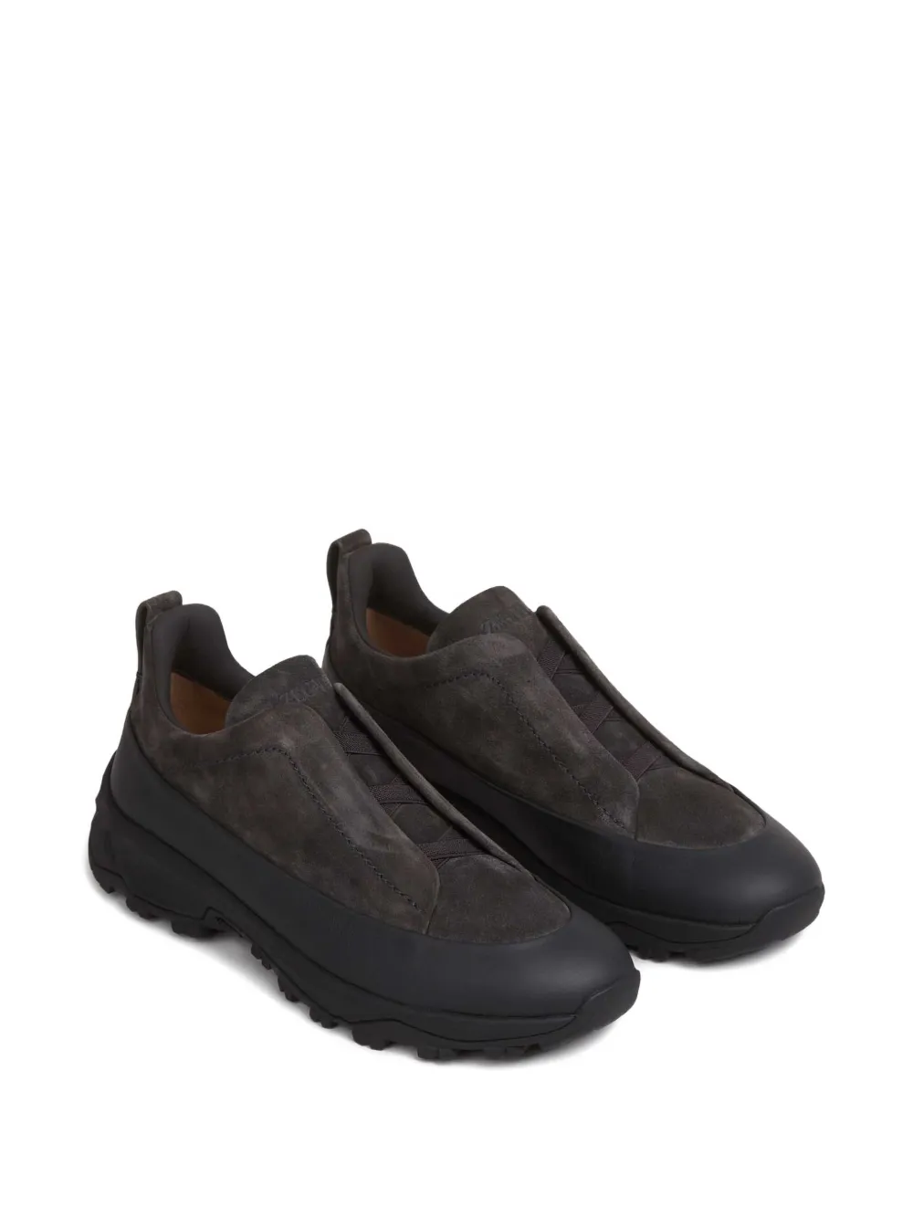 Zegna leather panelled sneakers | Slip-On | Image 2