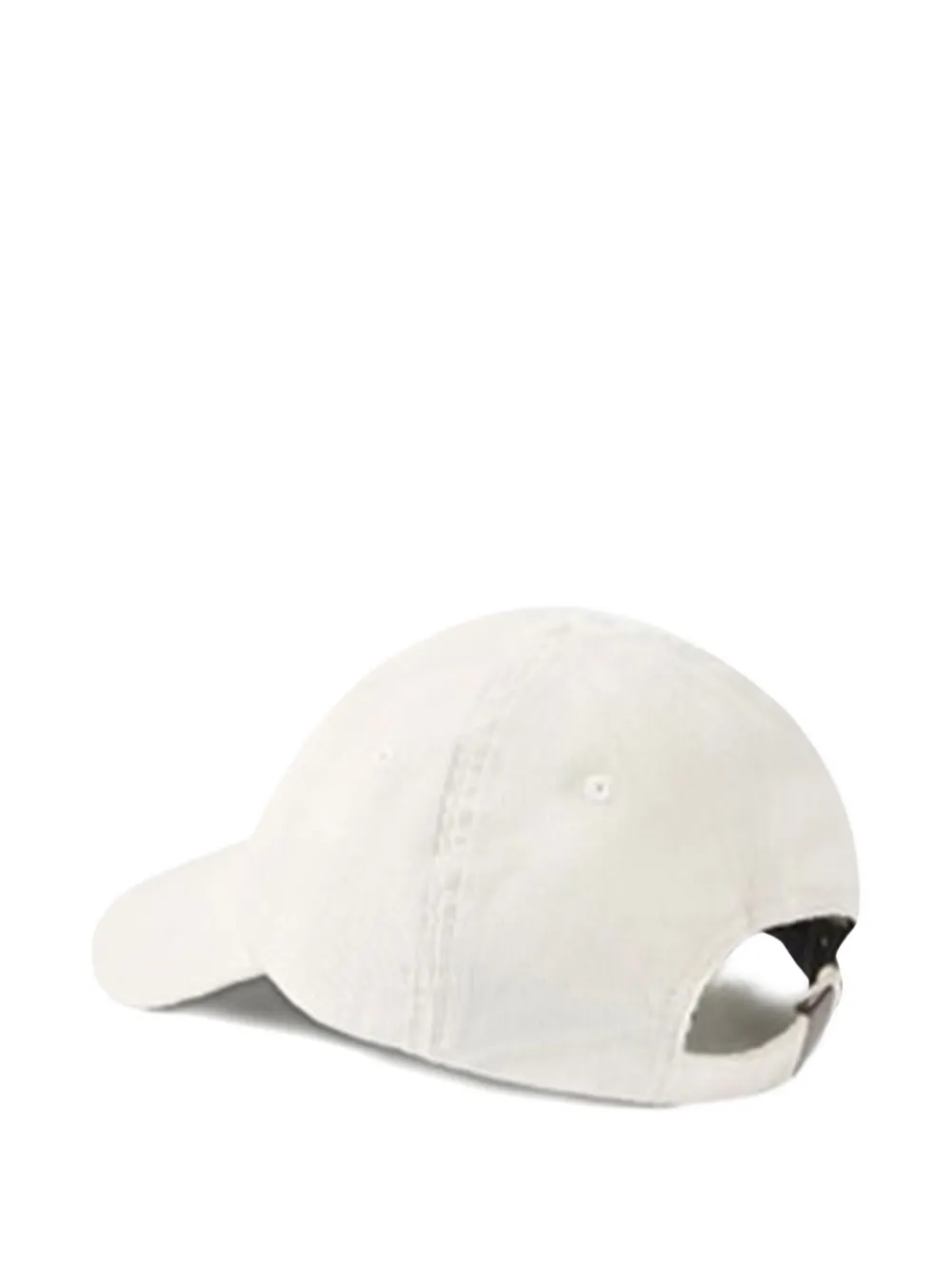 Stone Island Ribfluwelen honkbalpet met geborduurd logo - Wit