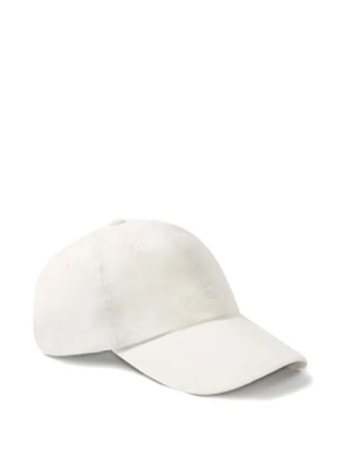 Stone Island logo-embroidery corduroy baseball cap