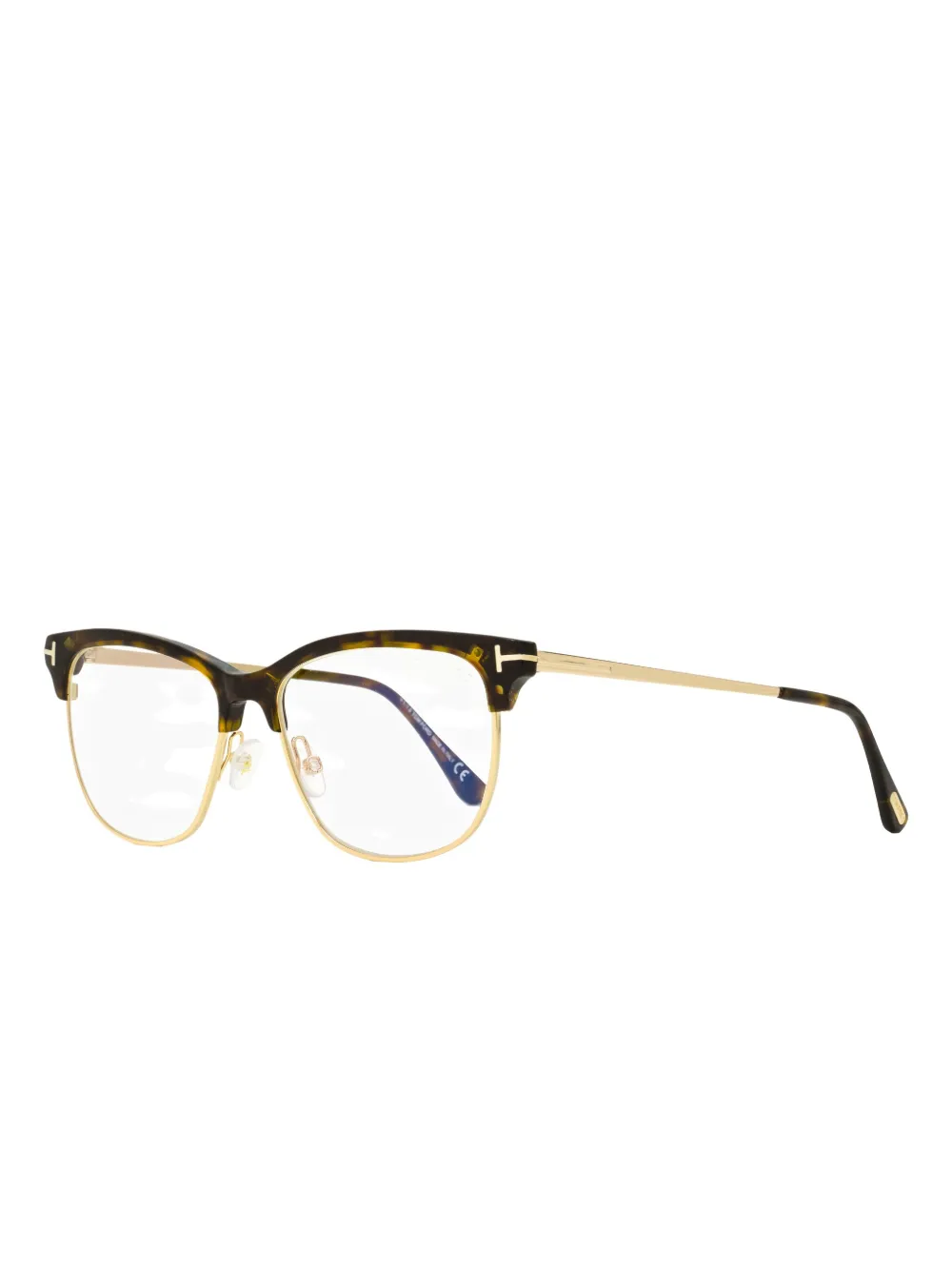 Tom Ford Rectangular-frame Glasses In Brown