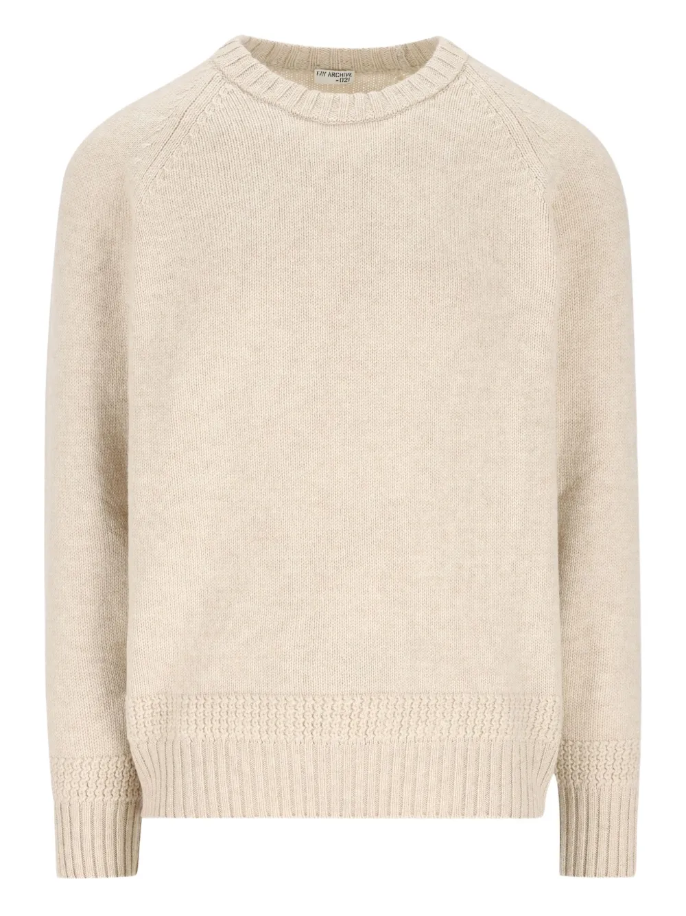 Fay elbow-patch jumper | Neutrals | Image 1