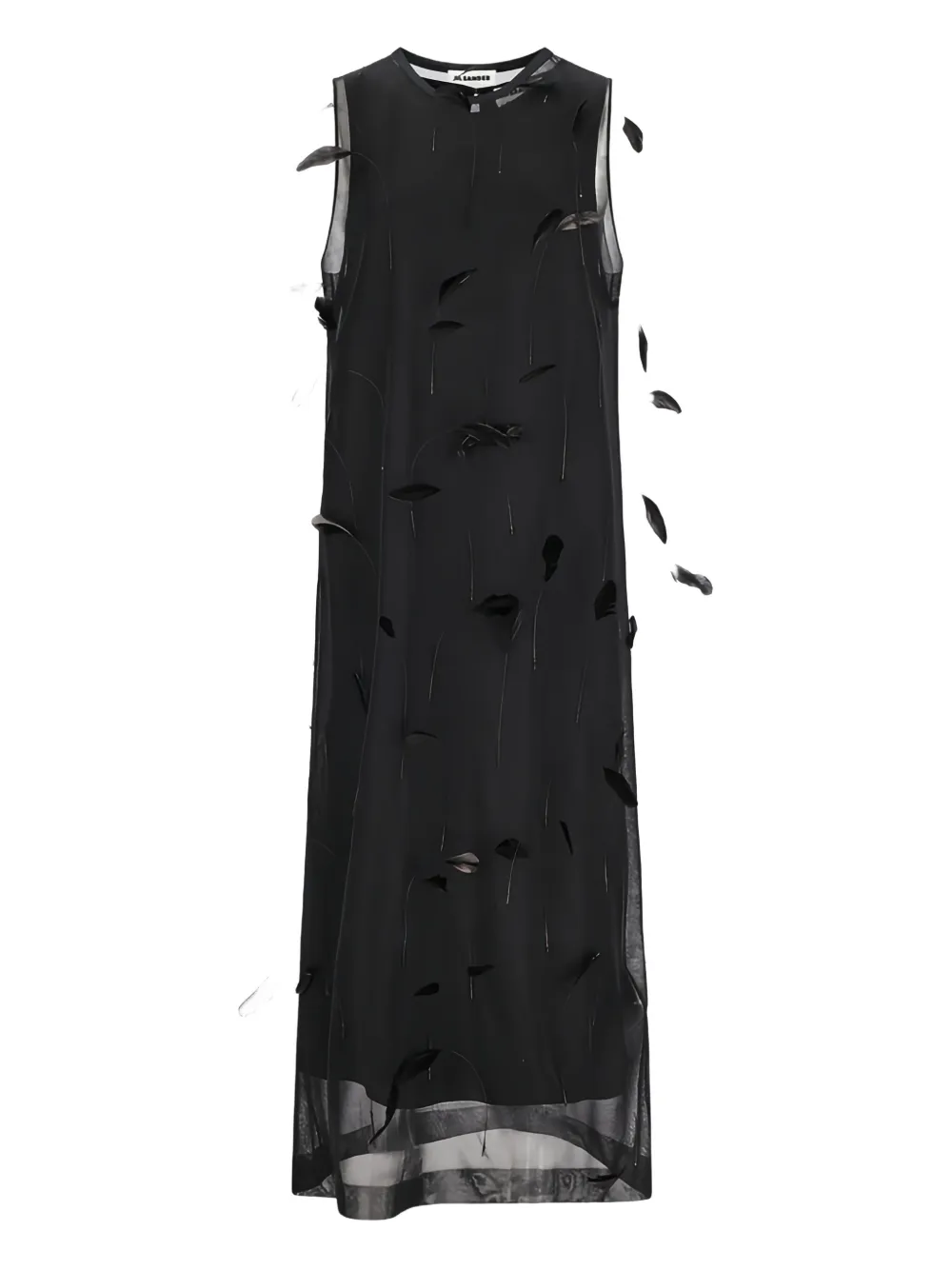 Jil Sander sleeveless maxi dress - Nero