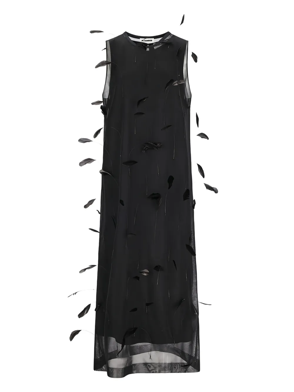 Jil Sander Sleeveless Maxi Dress In Black