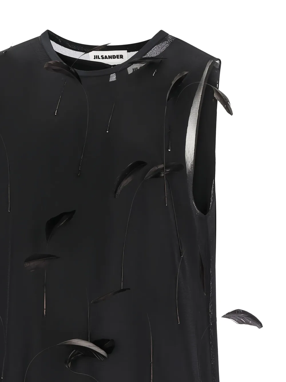 Jil Sander Sleeveless Maxi Dress In Black
