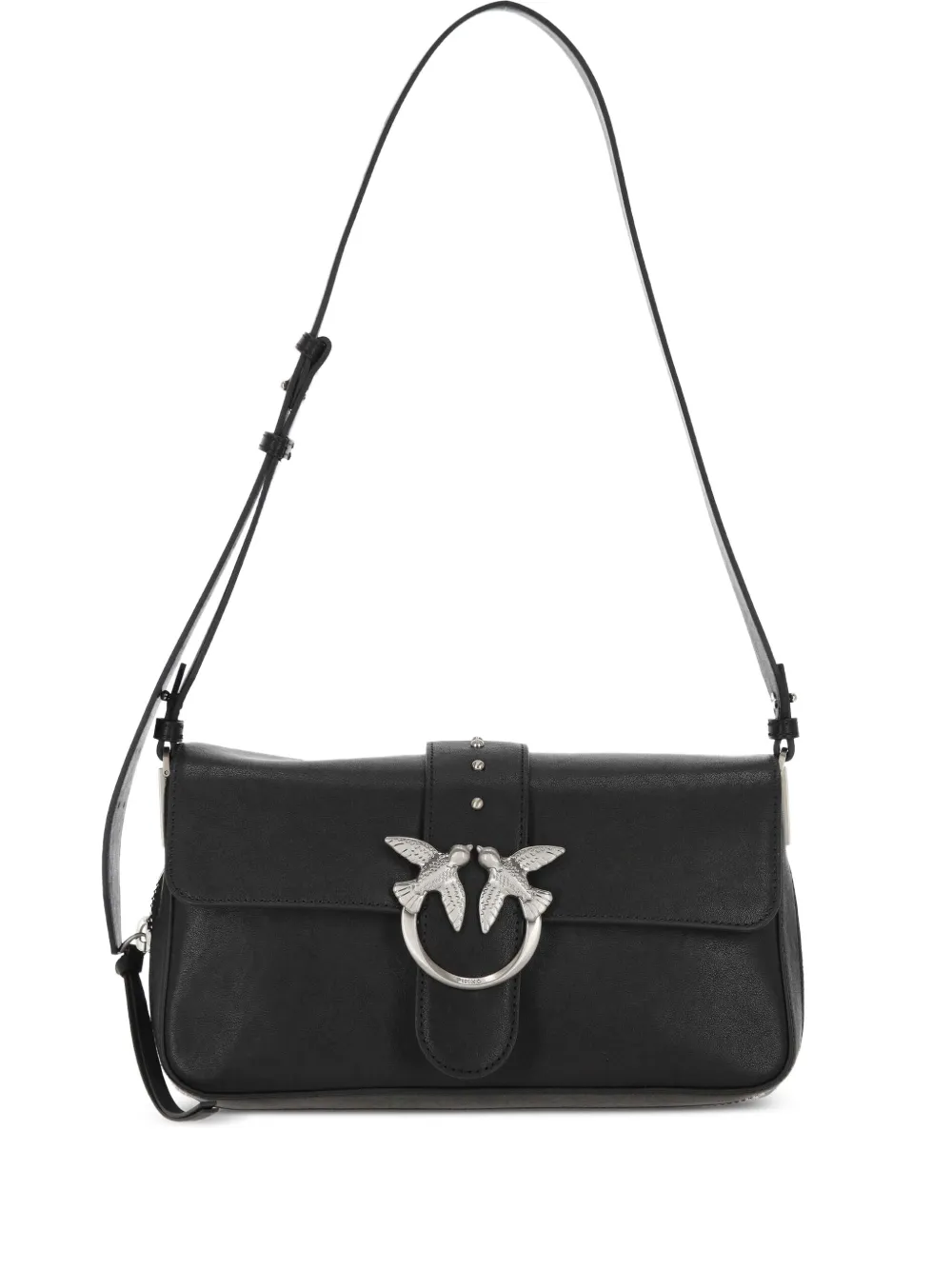 PINKO bird-buckle shoulder bag - Nero