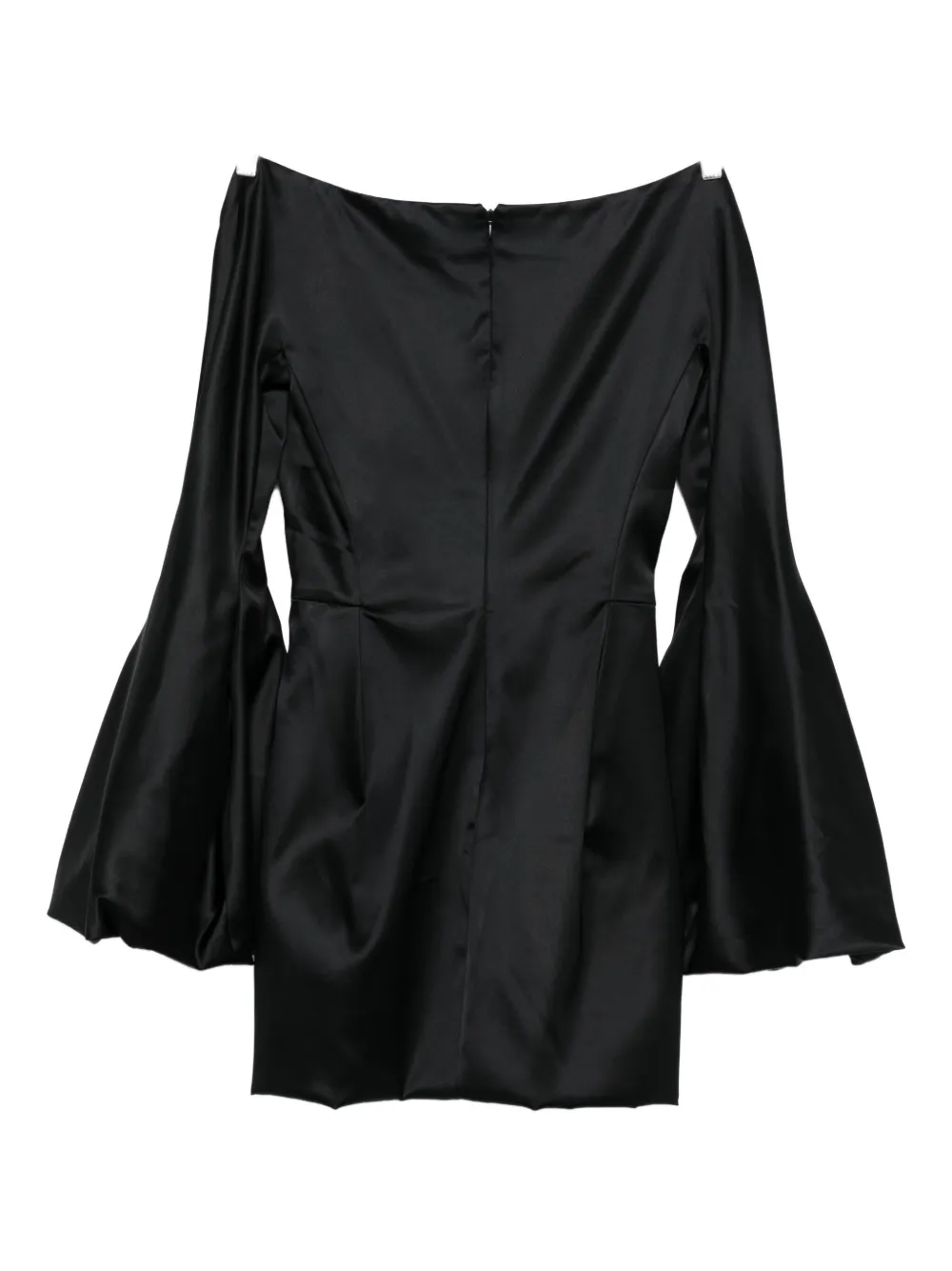 Genny V-neck Mini Dress In Black