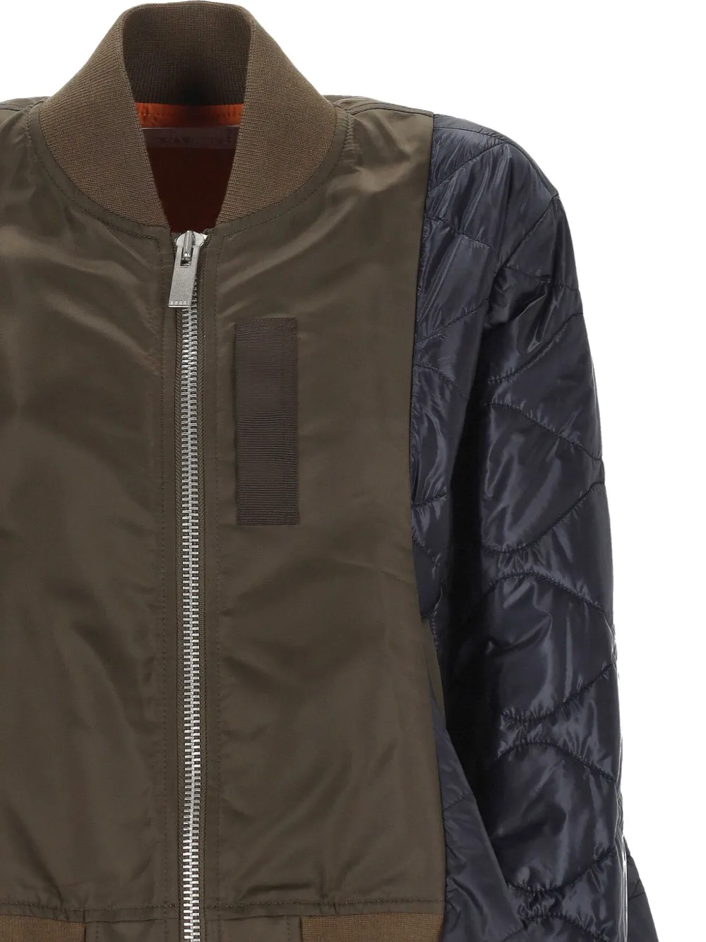 Sacai Quilted Bomber Jacket In Blue