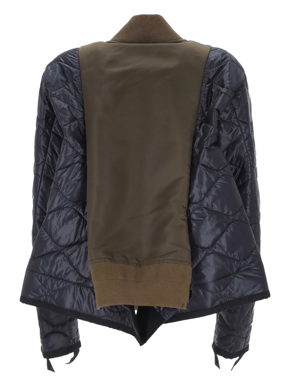 Sacai Quilted Bomber Jacket In Blue