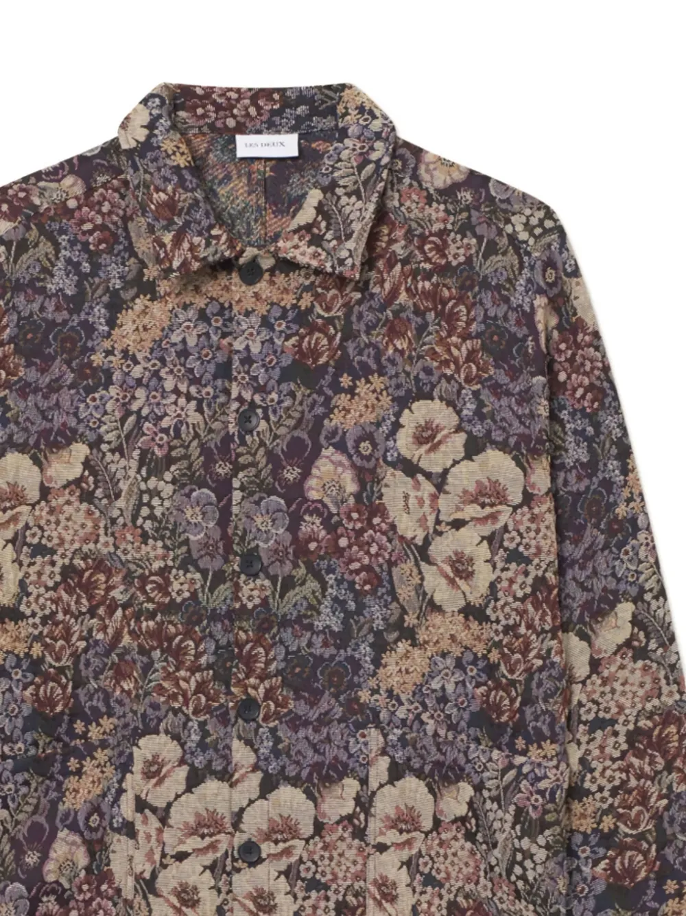 Les Deux Floral-pattern Jacket In Brown