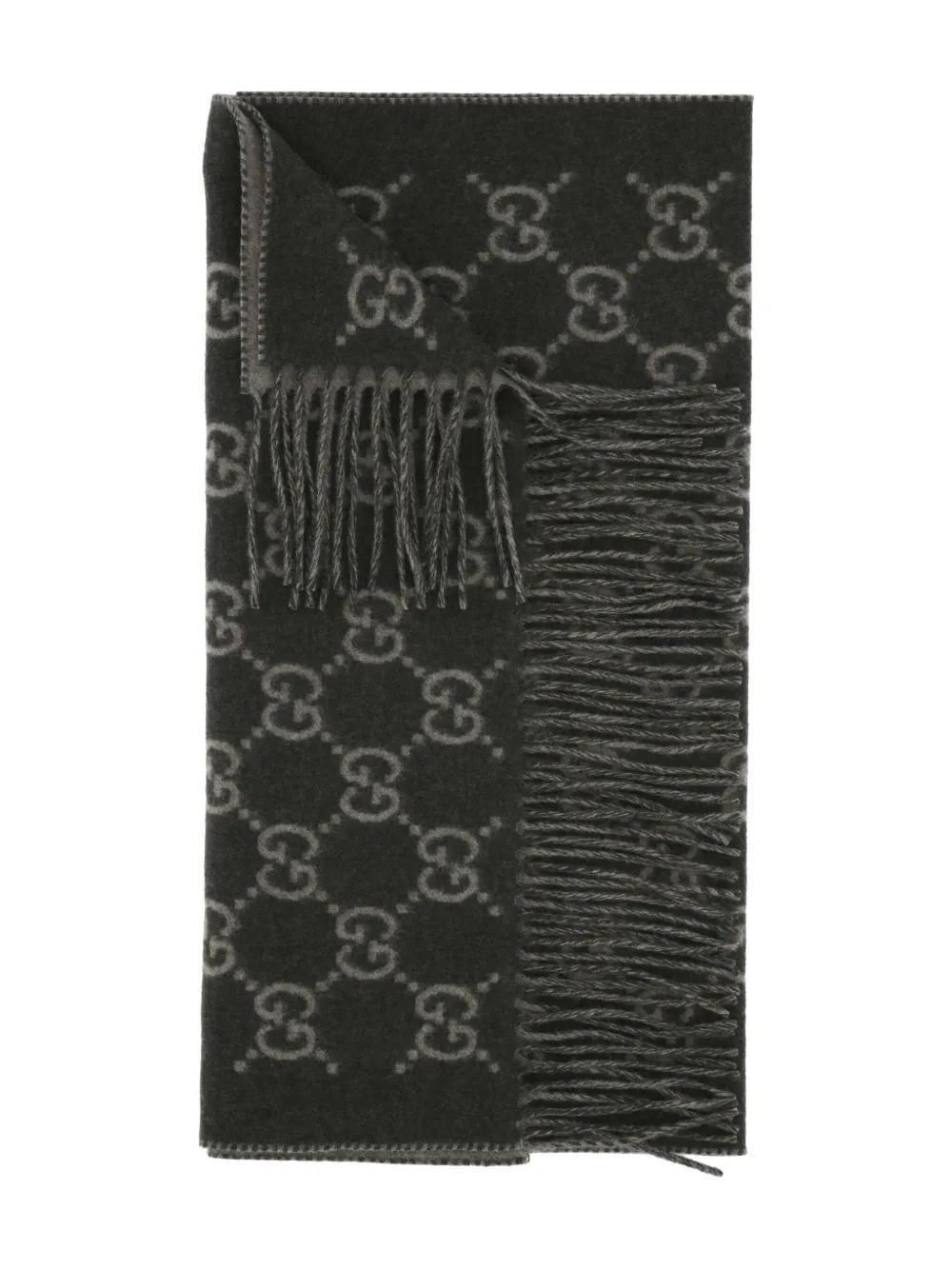 GUCCI グッチ花かごスカーフ　黒 GUCCI グッチ花かごスカーフ黒