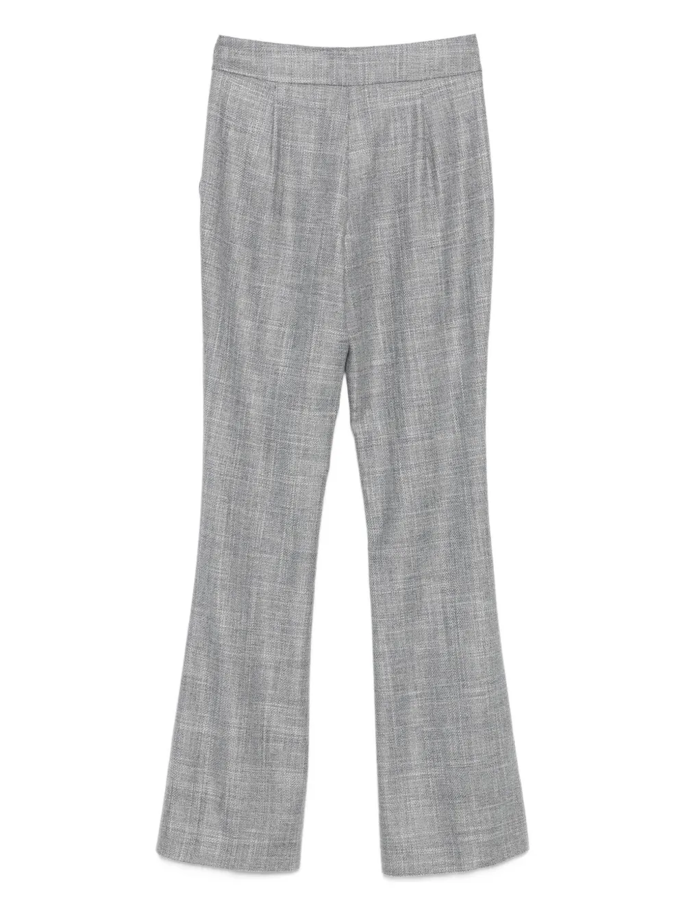 Genny mélange-effect trousers - Grijs
