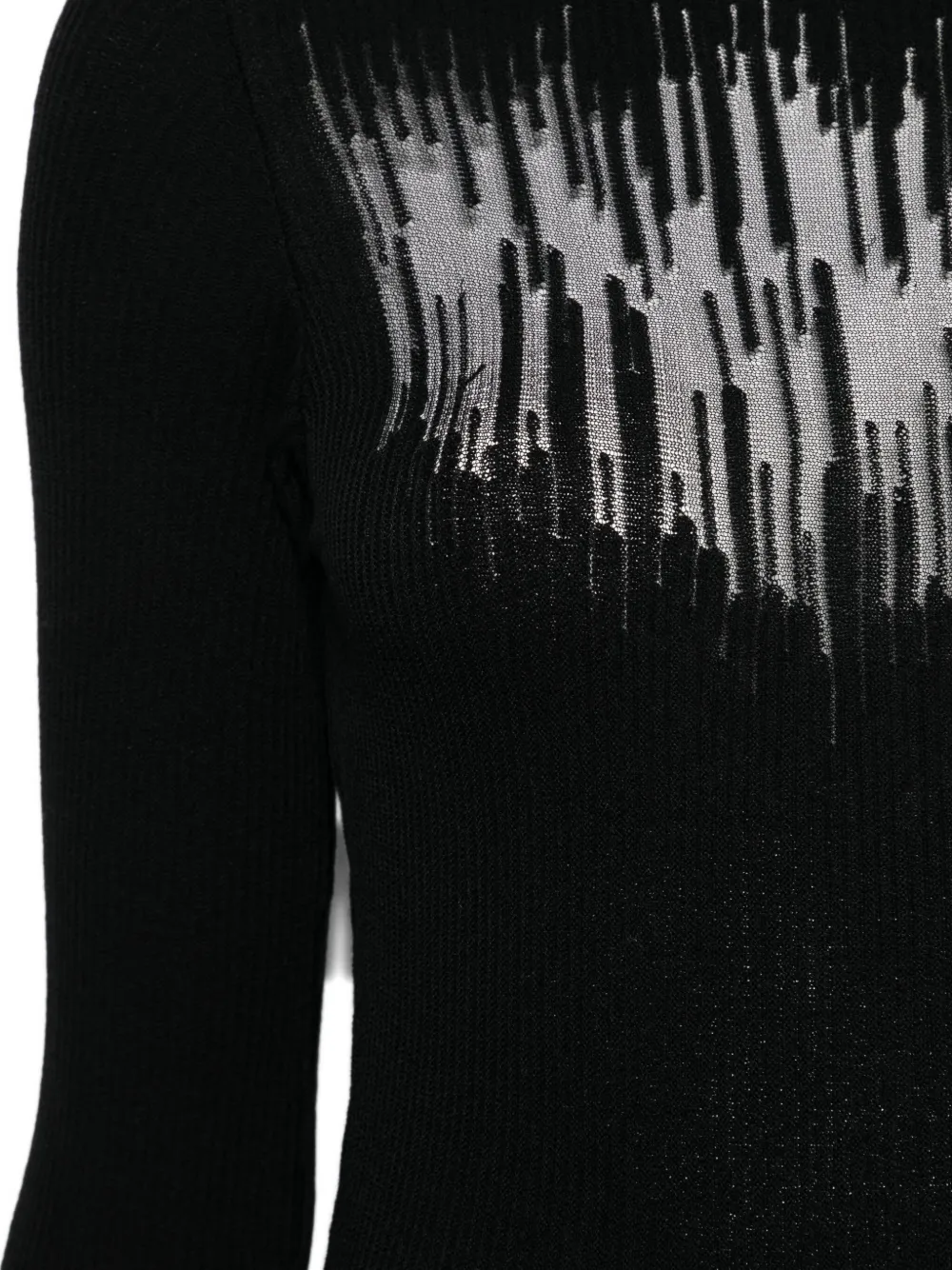 Genny Long-sleeves Midi Dress In Black