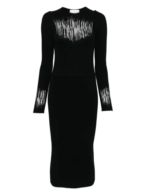 Genny long-sleeves midi dress