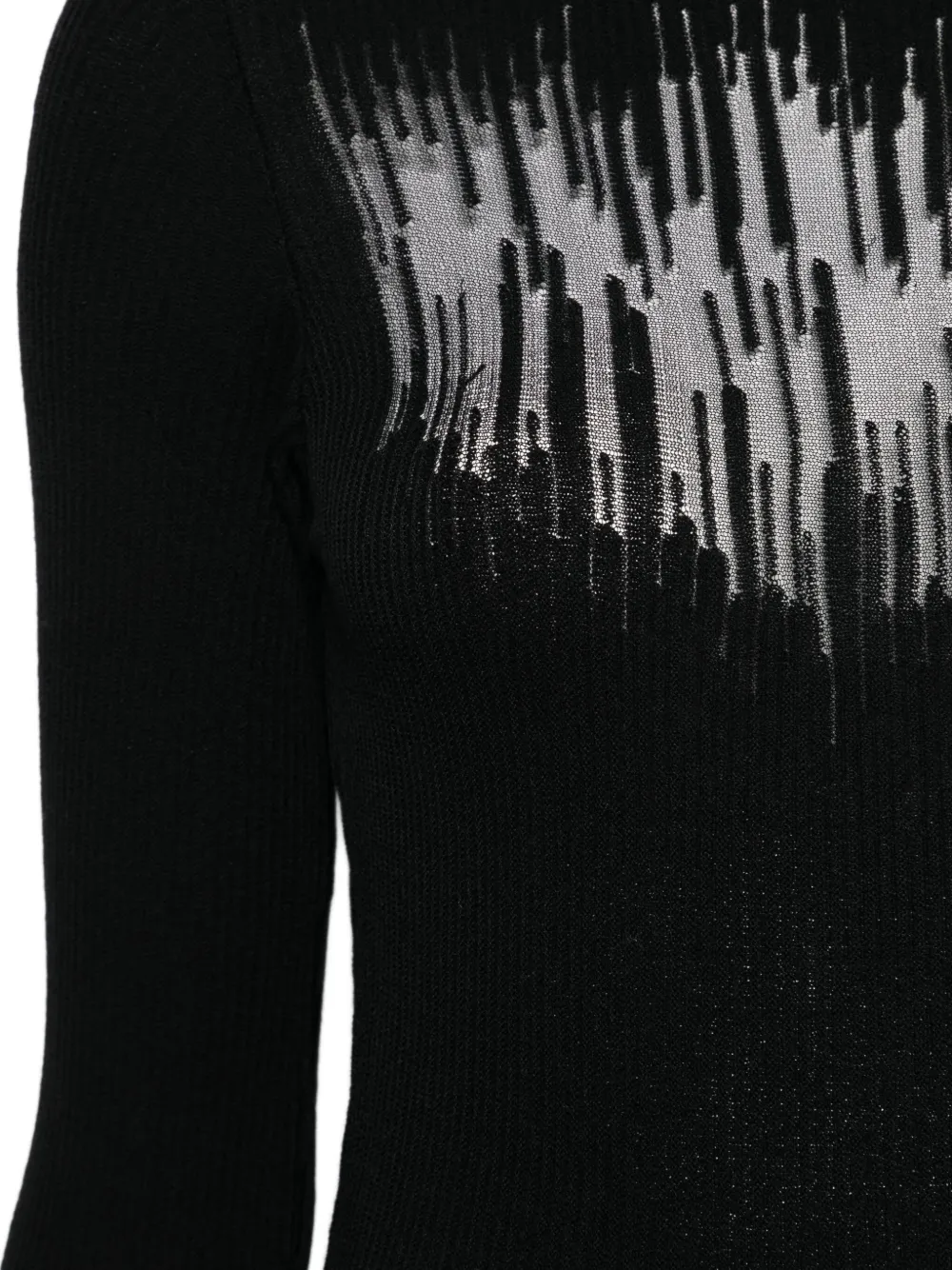 Genny Midi-jurk met lange mouwen Zwart