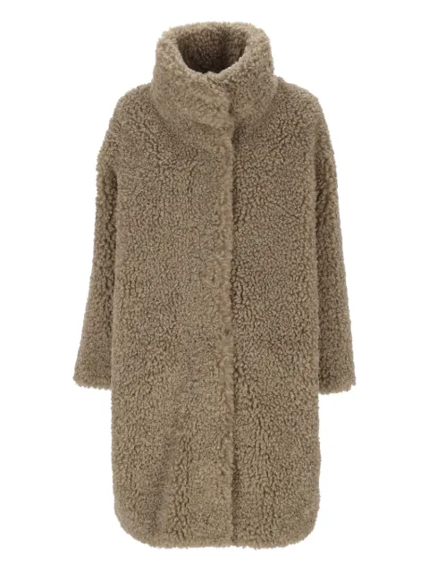 RRD high-neck panelled textured coat