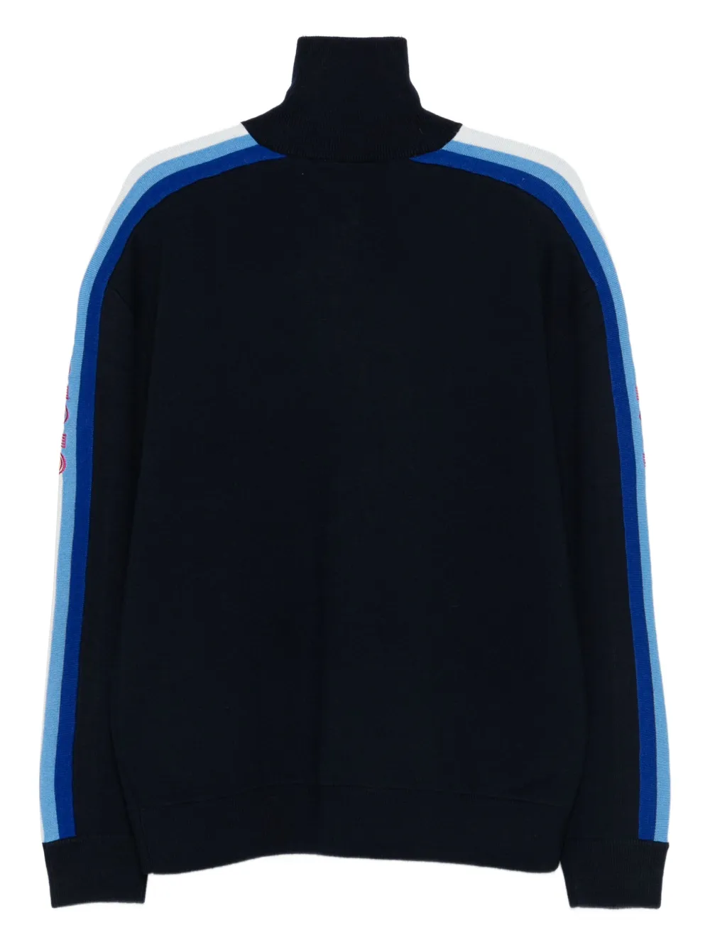 Drôle De Monsieur side-stripe zip-up sweater - Blauw