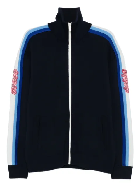 Drôle De Monsieur side-stripe zip-up sweater