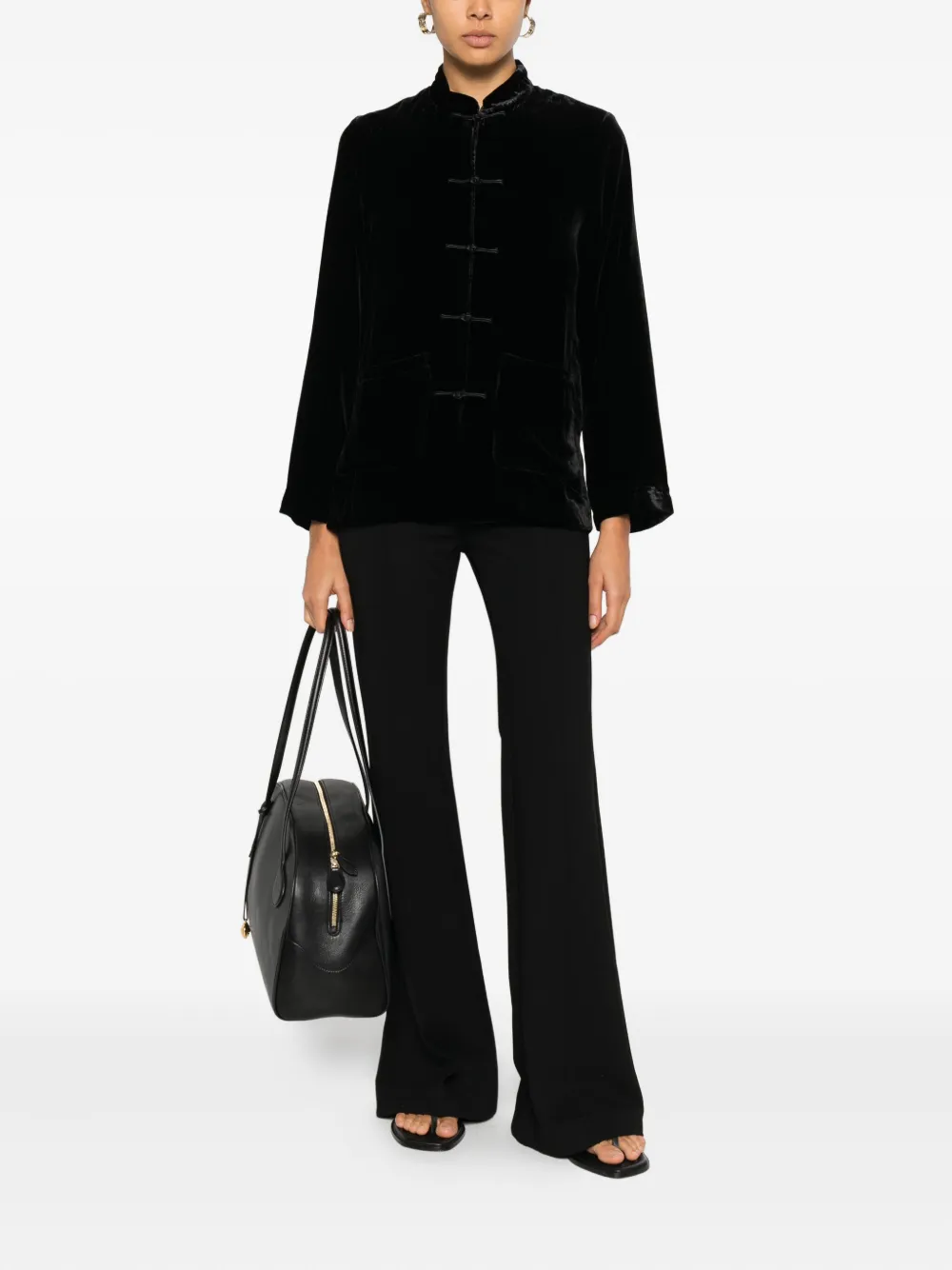 Filippa K Fiona flared broek - Zwart