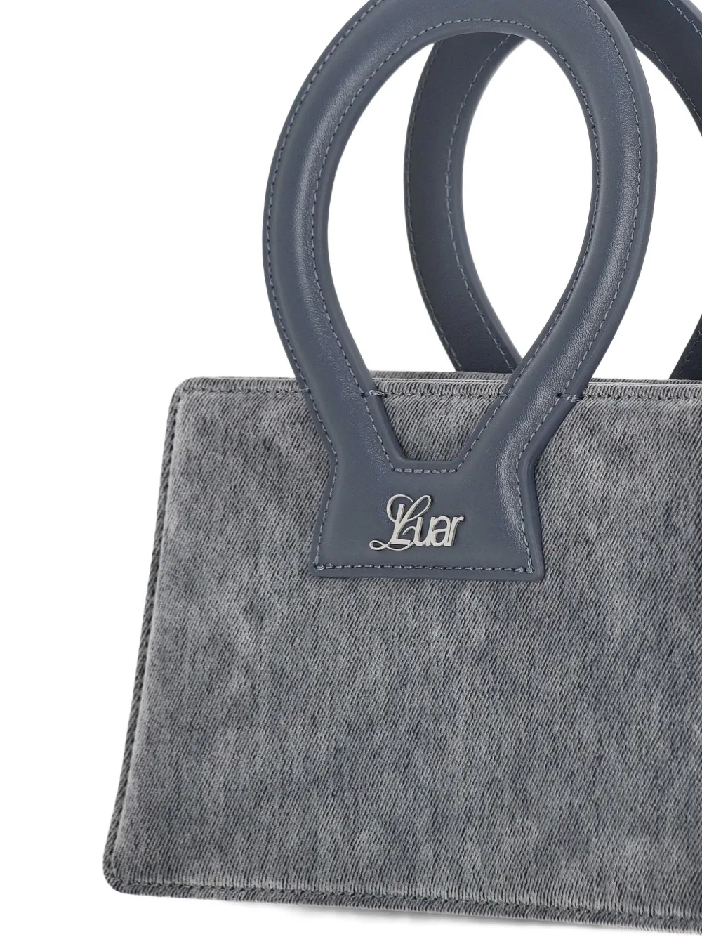 Luar Enzyme Round-handle Logo Tote Bag In Gray