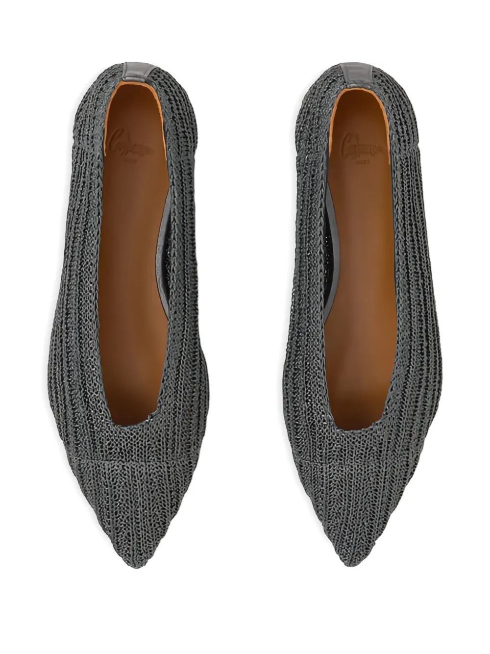 Castaã±er Bassi Pointed Flat In Gray