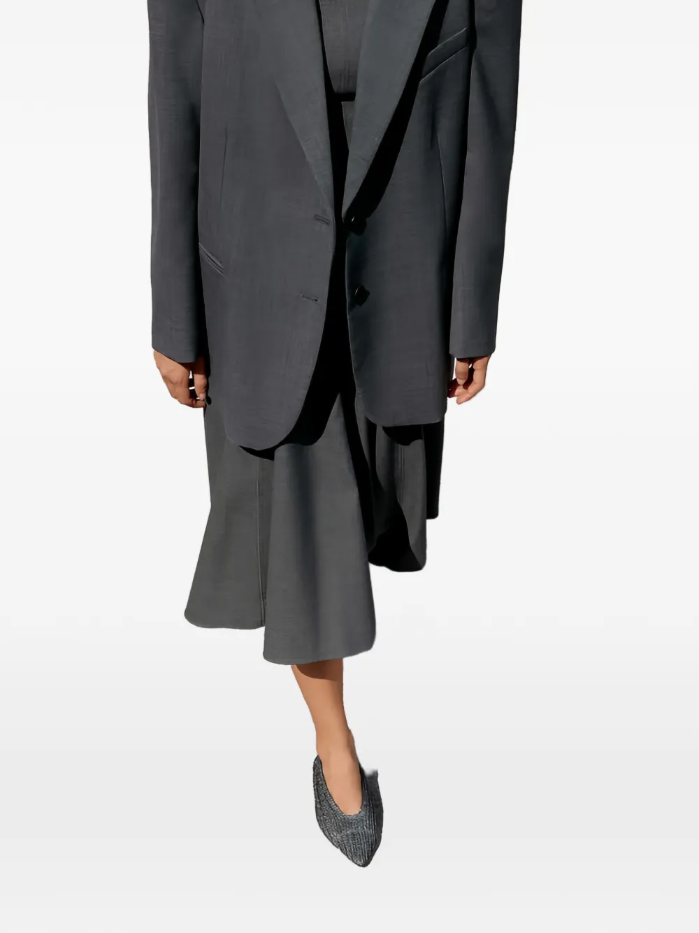 Castaã±er Bassi Pointed Flat In Gray