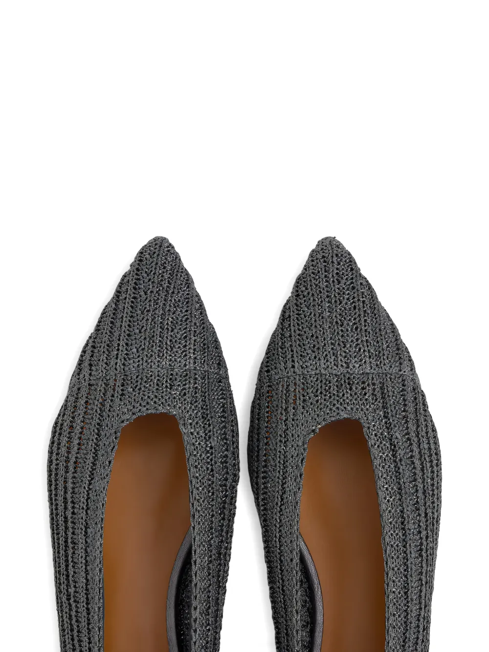 Castañer Bassi pointed flat Grijs