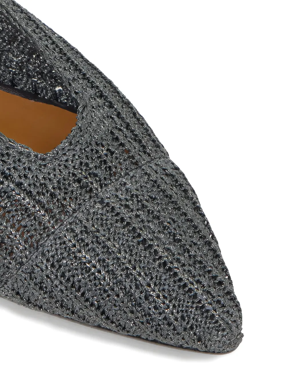 Castañer Bassi pointed flat Grijs