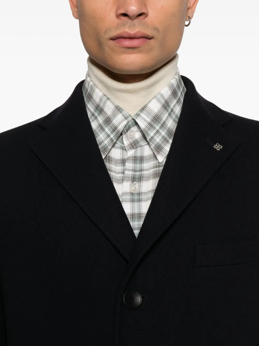 Tagliatore Button-up jas Zwart