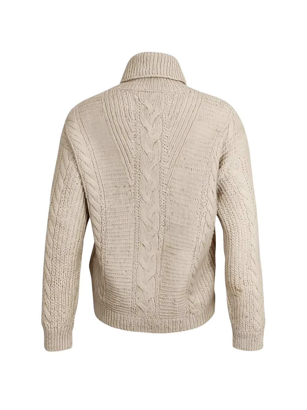 Max Mara Finger kabelgebreide coltrui Beige