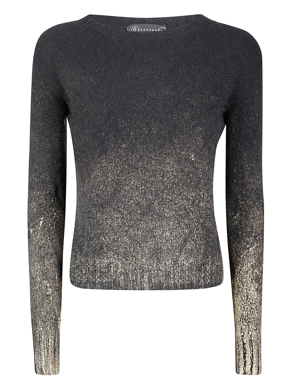 Handmade Round-neck Sweater In Black