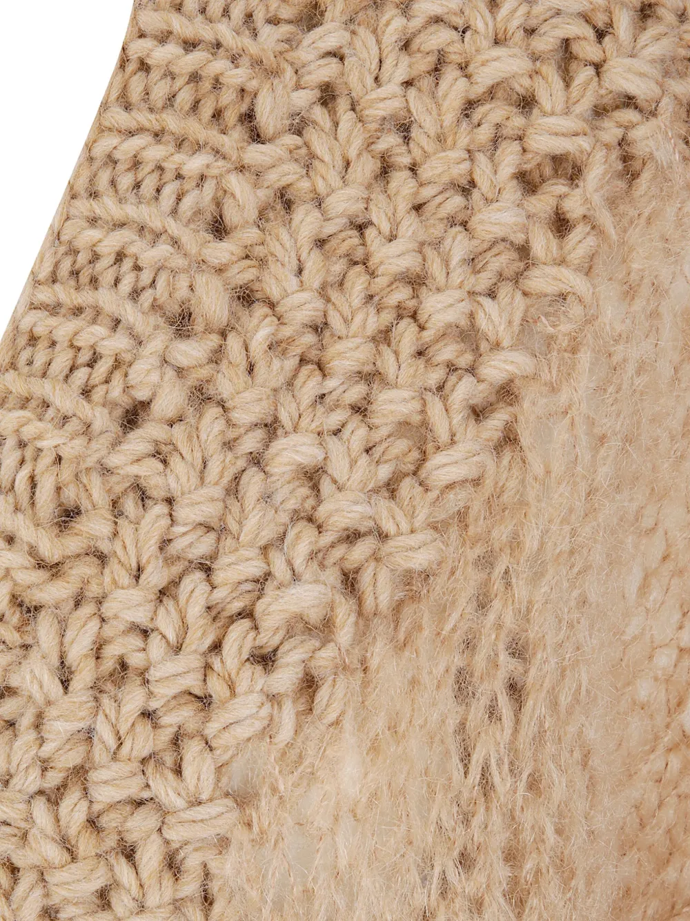 Handmade Butto-fastening Cardigan In Brown