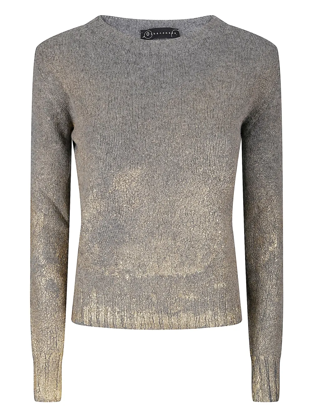 Handmade Round-neck Sweater In Gray