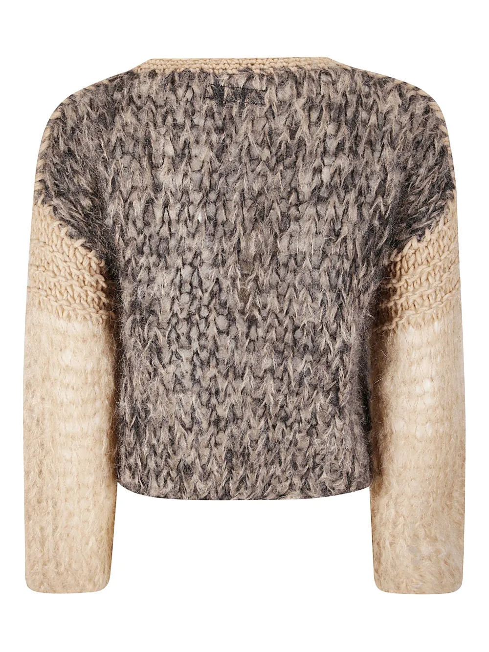 Handmade Long-sleeve Knit Sweater In Brown