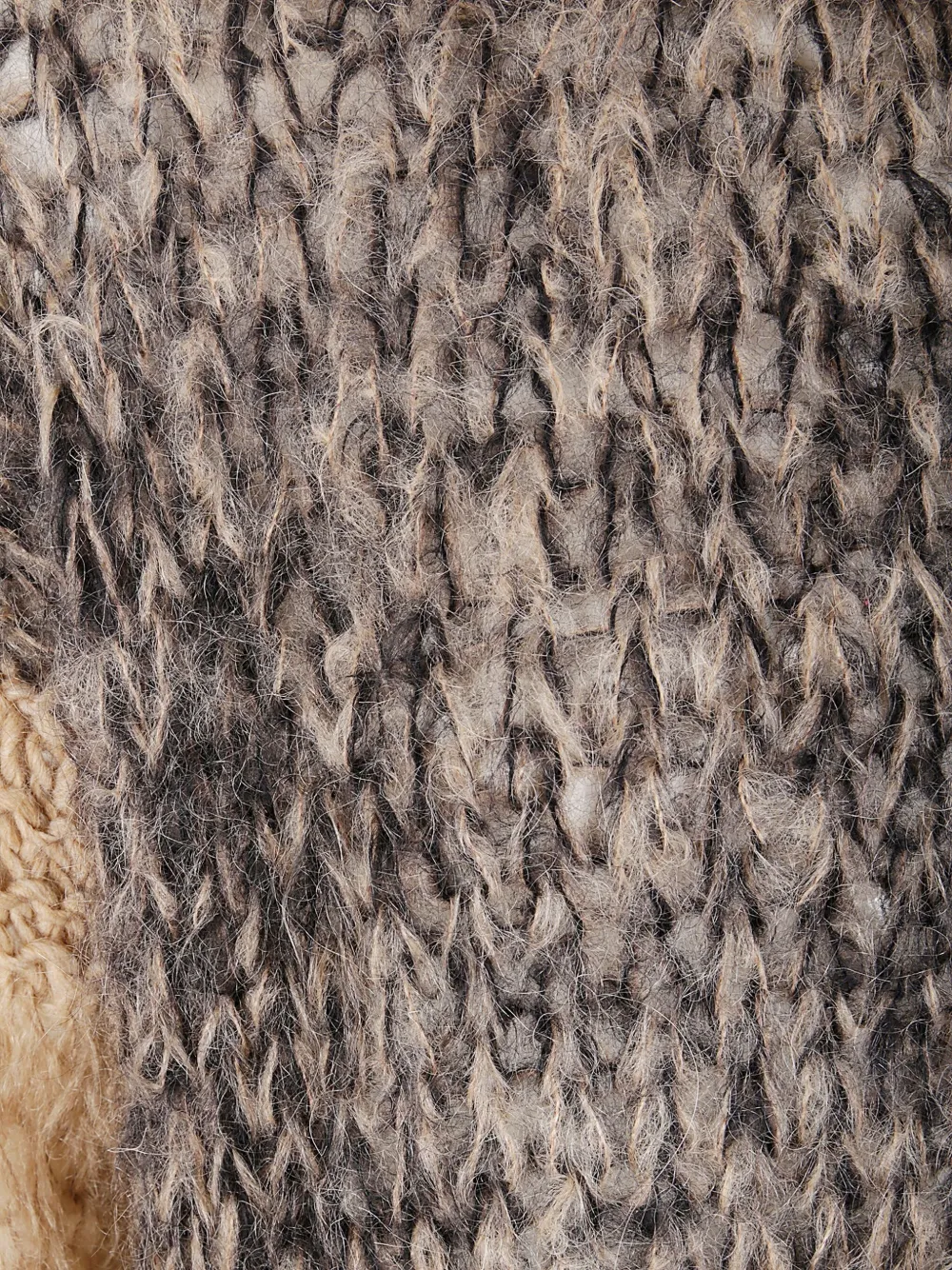 Handmade Long-sleeve Knit Sweater In Brown