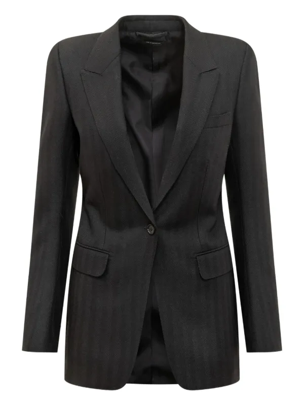 Tom Ford Notched-lapel Single-breasted Blazer in Grey