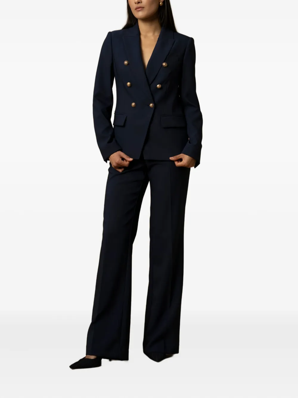Kocca Sakura Double-breasted Blazer In Black